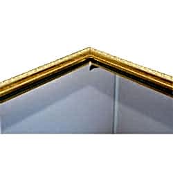 Masa Ortası Ahşap Çerçeveli Gold Ayna