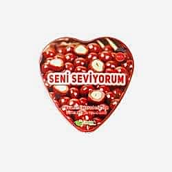 SENİ SEVİYORUM Fındıklı Kalp Draje