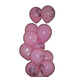 Kız Bebek 15 adet Uçan Balon