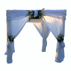 Ahşap Beyaz Gazebo Çardak
